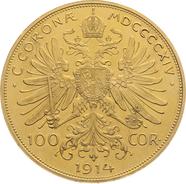 100 Corona 1914 - back