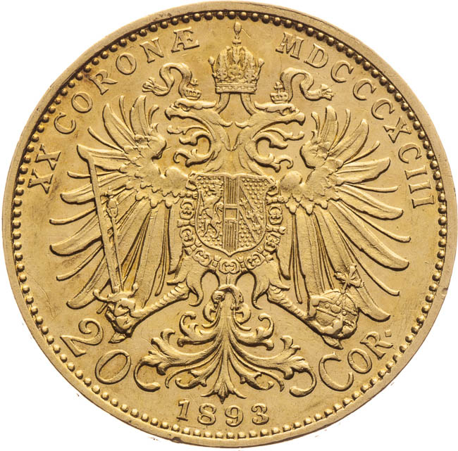 20 Corona 1893 - back