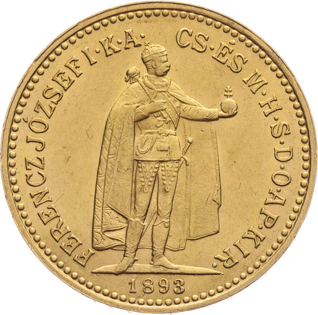 10 Corona 1893 - front