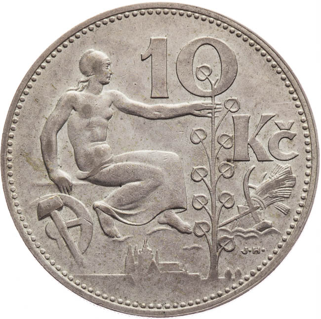 10 Kč 1933 - back