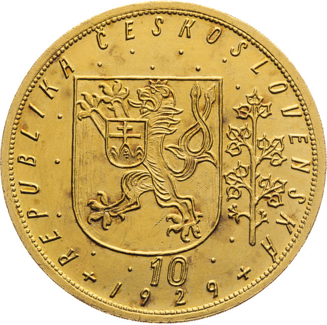 10 Ducat 1929 - front