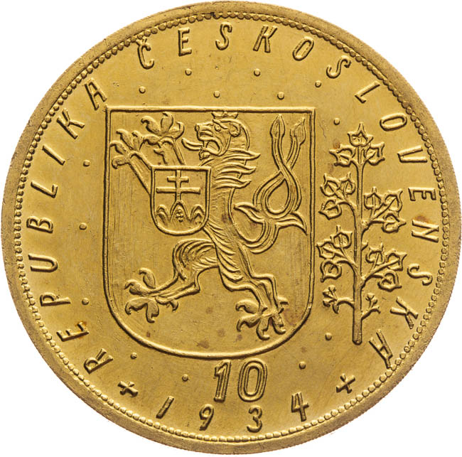 10 Ducat 1934 - front