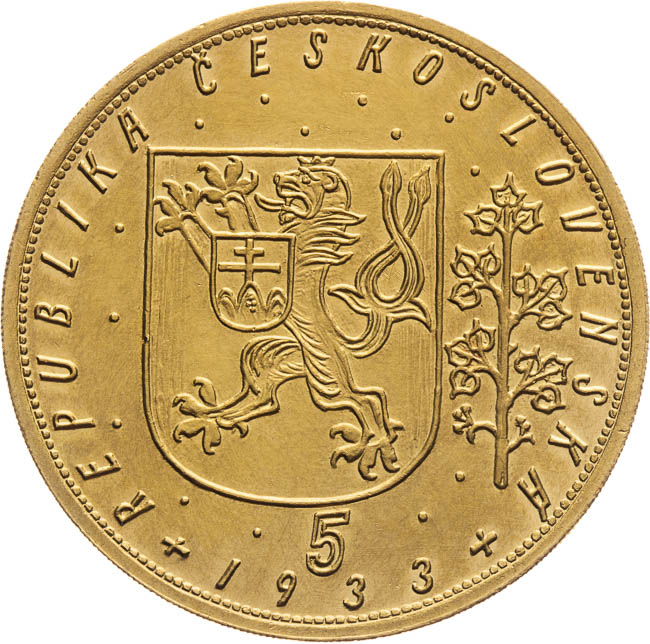 5 Ducat 1933 - front
