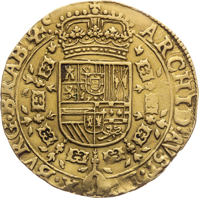 Double Souverain d'or 1645 - back