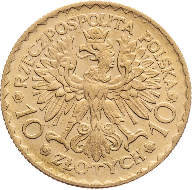 10 Zlotych 1925 - back