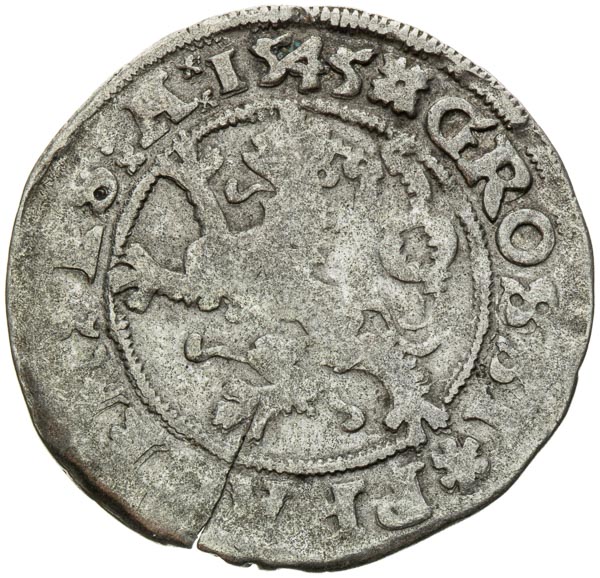 Pražský groš 1545 - revers