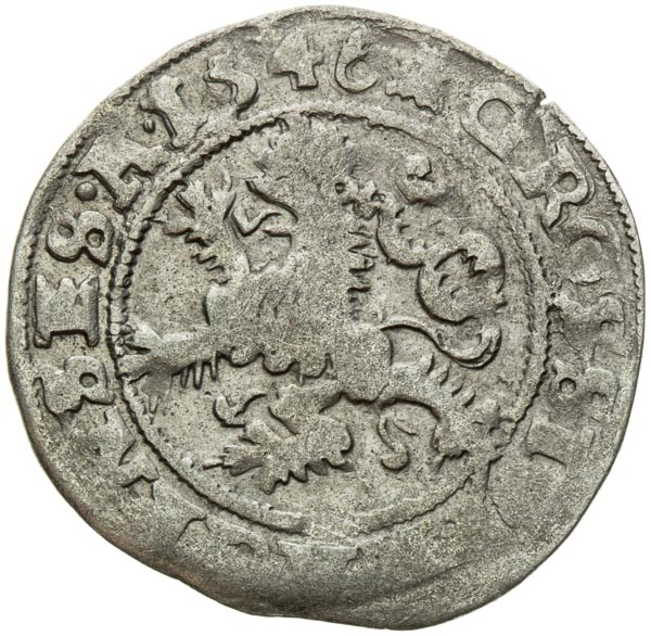Pražský groš 1546 - revers