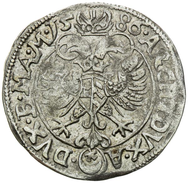 Bílý groš 1586 - revers