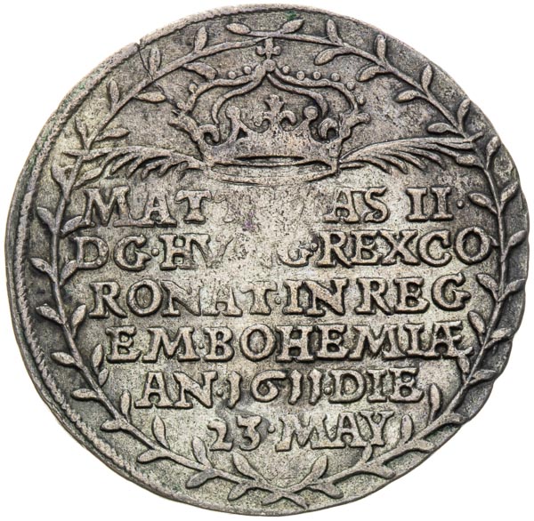 Stříbrný žetón 1611 - averz