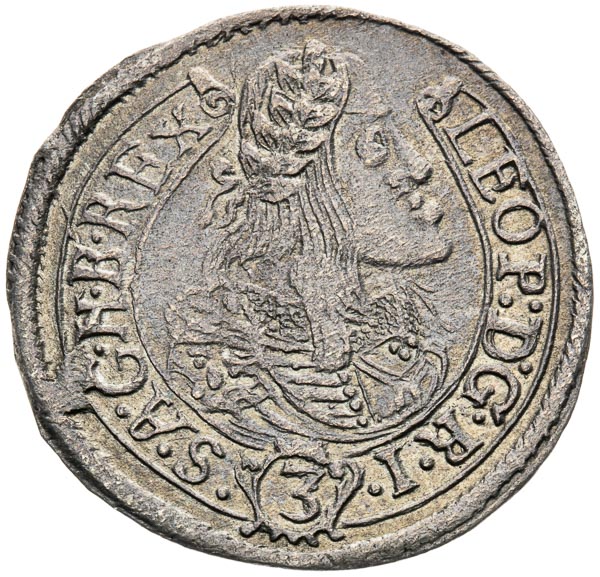 3 Grajciar 1662 - averz