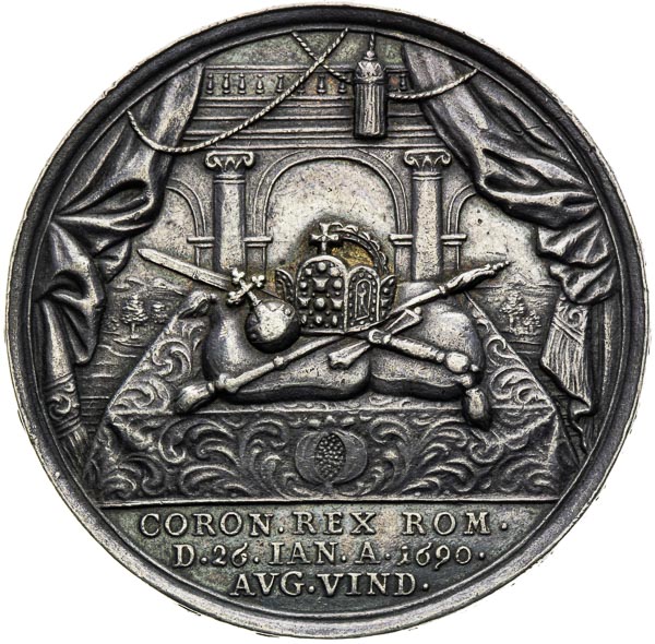 Strieborná medaila 1690 - reverz