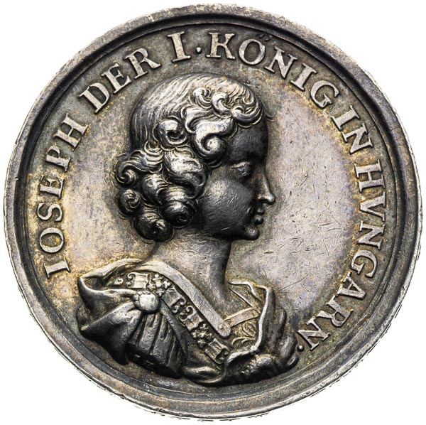 Strieborná medaila 1687 - averz