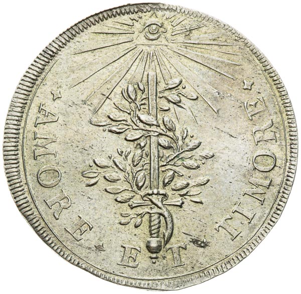 Stříbrný žetón 1687 - reverz