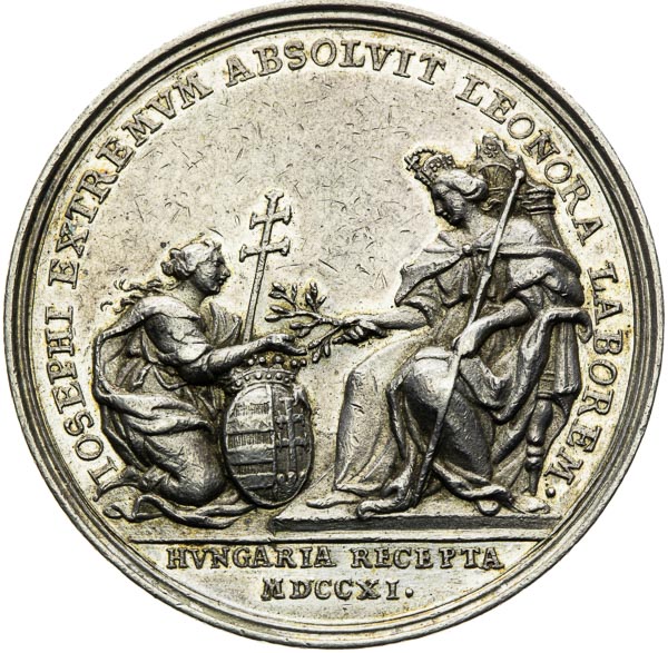 Strieborná medaila 1711 - averz