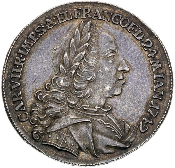 Stříbrný žeton 1742 - avers