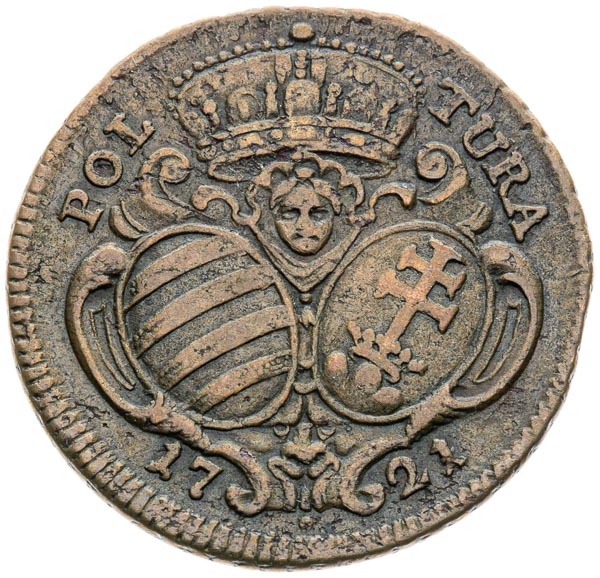 Poltura 1721 (skušobná razba) - averz