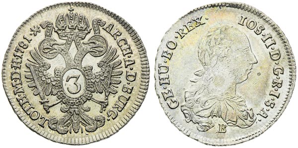 3 Krejcar (2 ks) - revers