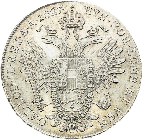 Tolar 1827 - revers