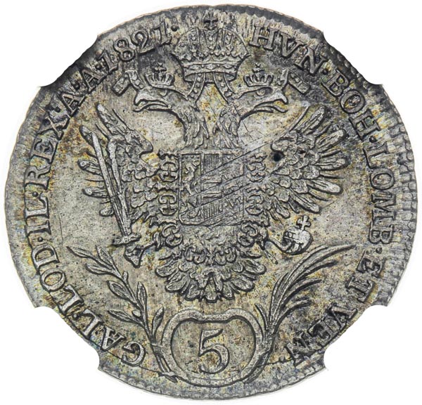 5 Krejcar 1821 - revers