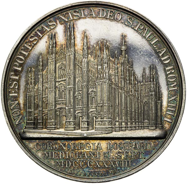 Stříbrná medaile 1838 - revers