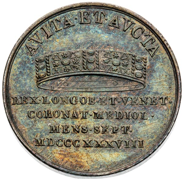 Stříbrný žeton 1838 - revers