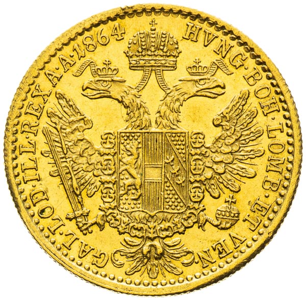 Dukát 1864 - revers