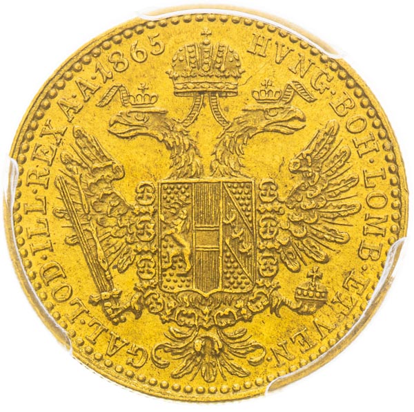Dukát 1865 - revers