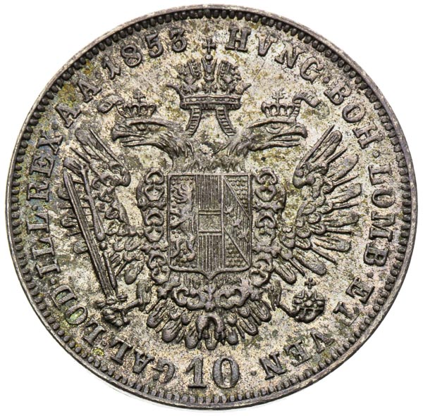 10 Krejcar 1853 - revers