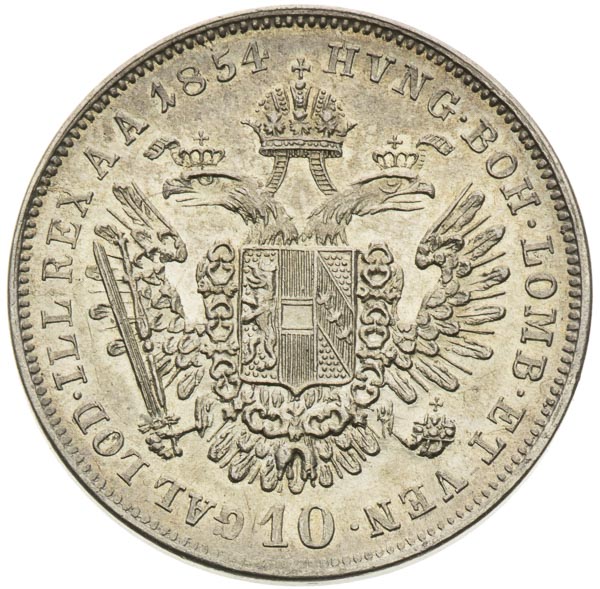 10 Krejcar 1854 - revers