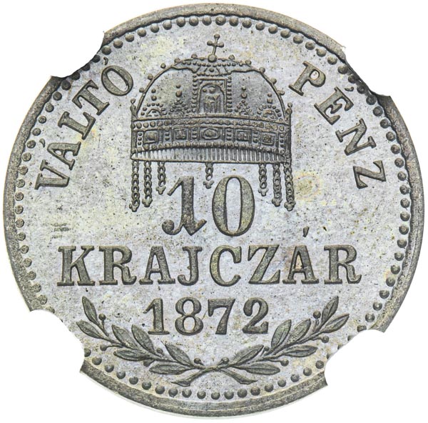 10 Krejcar 1872 - revers