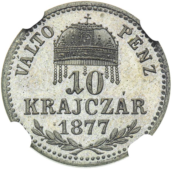 10 Krejcar 1877 - revers