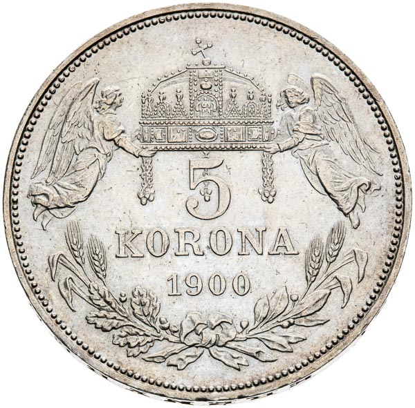 5 Korona 1900 - reverz