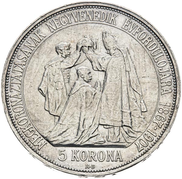 5 Korona 1907 - reverz