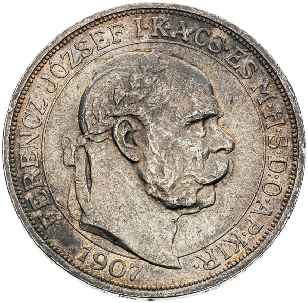 5 Korona 1907 - averz