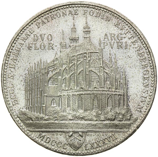 Kutnohorský 2 zlatník 1887/1974 (novoražba) - reverz
