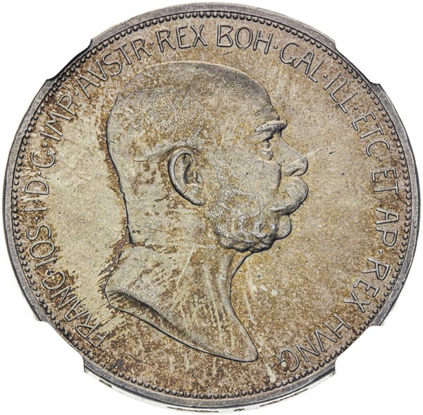 5 Korona 1908 - averz