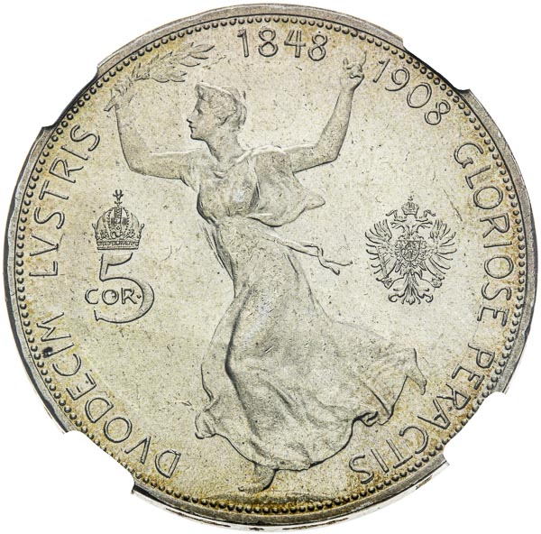 5 Korona 1908 - reverz
