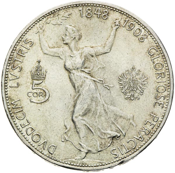 5 Korona 1908 - reverz