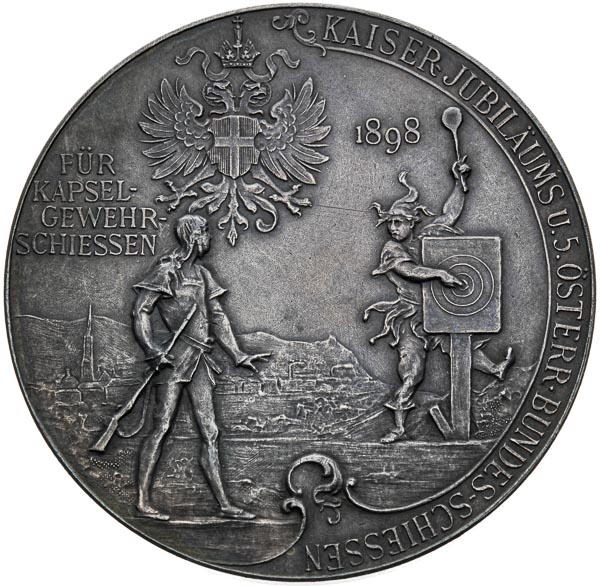 Strieborná medaila 1898 - reverz