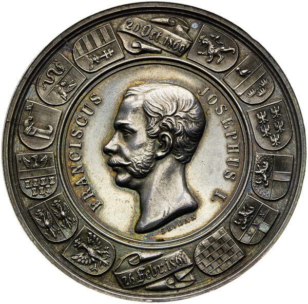 Strieborná medaila 1861 - averz