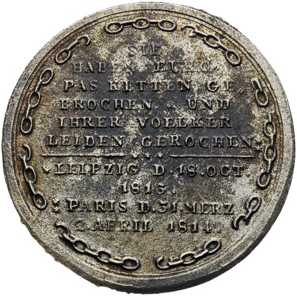 Medaile 1814 - reverz