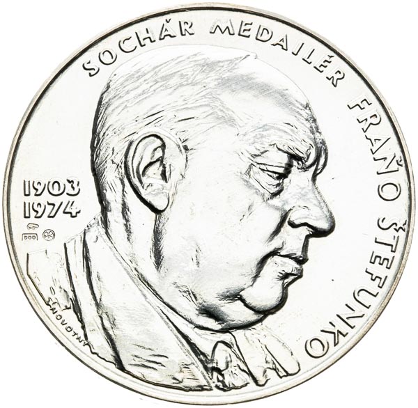 Strieborná medaila 1990 - averz