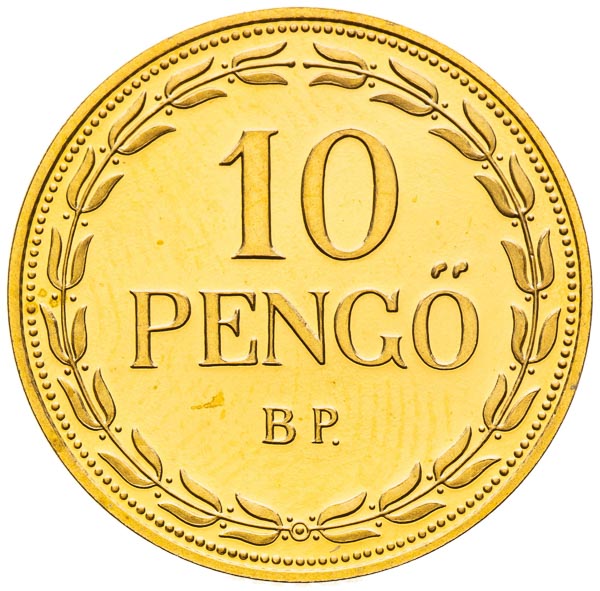 10 Pengo 1927 (zkušební ražba) - revers