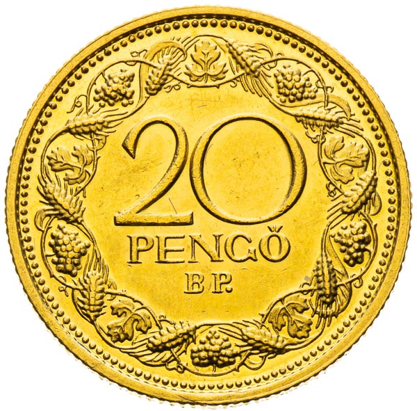 20 Pengo 1928 (Zkušební ražba) - avers