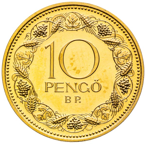 10 Pengo 1928 (zkušební ražba) - revers