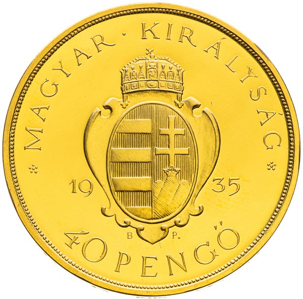 40 Pengo 1935 (zkušební ražba) - revers