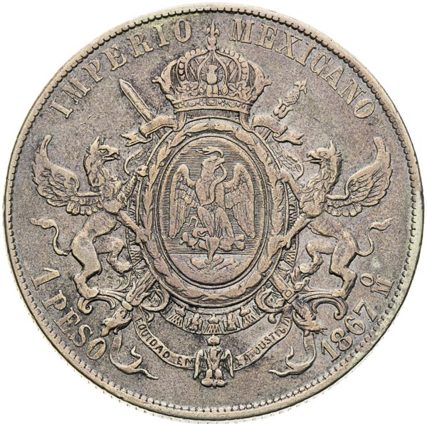 Peso 1867 - back