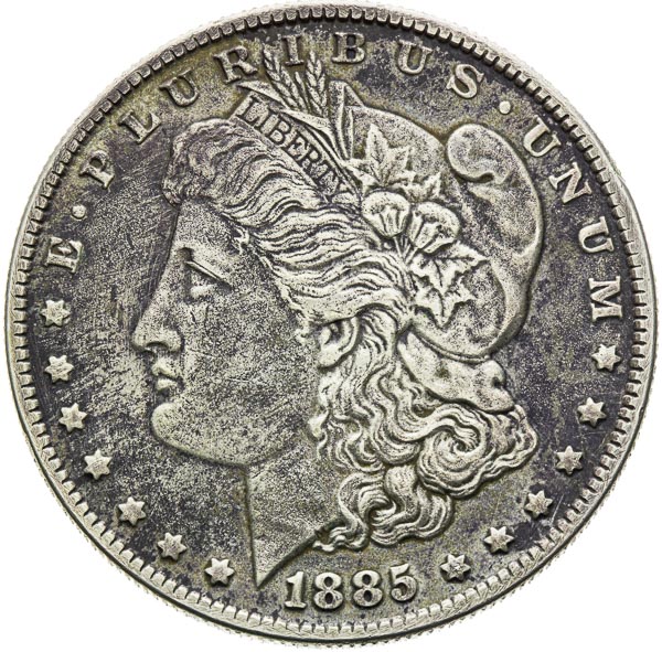 Morgan Dolar 1885 CC - averz