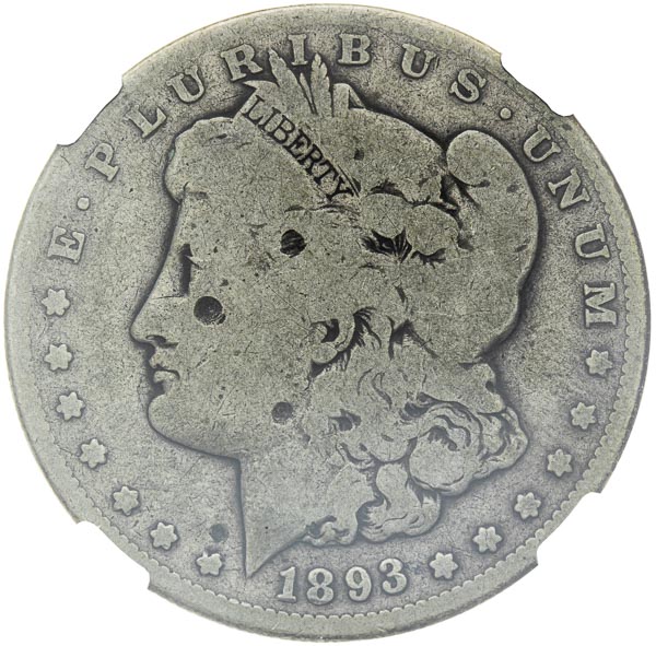 Morgan dolar 1893 S - averz