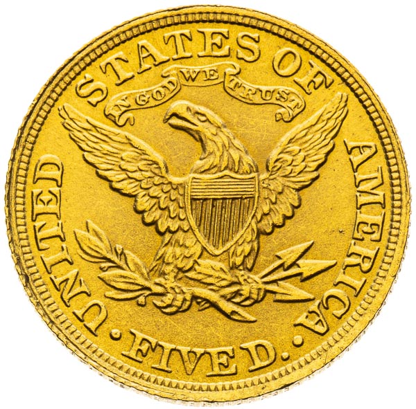 5 Dolar 1908 - reverz